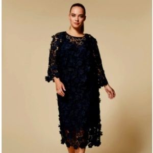 Plus Size Disco Macrame Lace Midi Dress